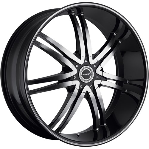 Strada Diablo 24 Black Wheel / Rim 6x135 & 6x5.5 with a 33mm Offset and a 87.1 Hub Bore. Partnumber S24460733BM