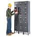 Edsal CL5133GY-UN Citadel Steel 3 Wide Traditional 6 Tier Box Locker with 18 Opening, 12" Width x 12" Height x 15" Depth, Gray