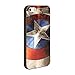 iPhone 5S Case,GMYLE Snap Cover Coated for iPhone 5 5S - Captain US Image Slim Fit Snap On Protective Hard Shell Back Case