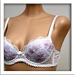 Venus White Satin Floral 3/4 cup Bra #0038 sz 32A 34A 34B 36A 36B 38B