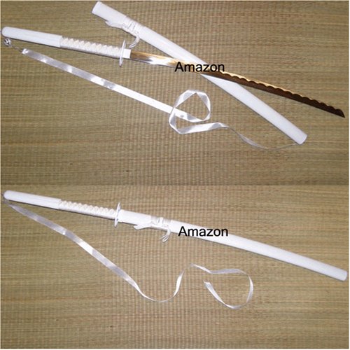 White Bleach Anime Toushiro Samurai Sword Katana Zangetsu