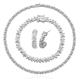 Sterling Silver Rhodium Plated Sterling Silver Genuine Diamond Accent Necklace, 17, Bracelet, 7.25, J Hoop Earring, and Ring Set 51BDZrhKLiL. SL160 Sterling Silver Rhodium Plated Sterling Silver Genuine Diamond Accent Necklace, 17, Bracelet, 7.25, J Hoop Earring, and Ring Set