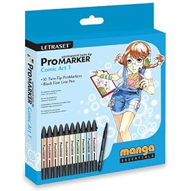 Letraset ProMarker Comic Art Twin-Tip 10/Pkg-Set 1