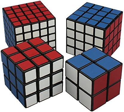 Treatoy Shengshou Cube Set Black Matte Sticker 2x2 3x3 4x4 5x5 Puzzle Cube Set Brain Teaser Toy