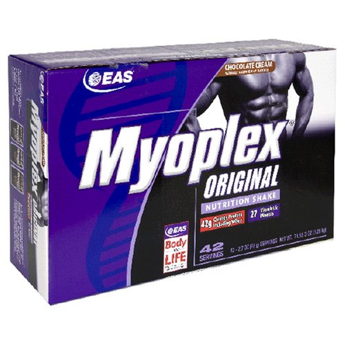 EAS Myoplex Original Nutrition Shake, Chocolate Cream, 2.7-Ounce Packets (Pack of 42) by EAS