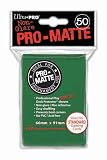 Ultra Pro Deck Protectors: GREEN Non-Glare Pro-Matte Standard Gaming Size Sleeves (50 ct/pack)