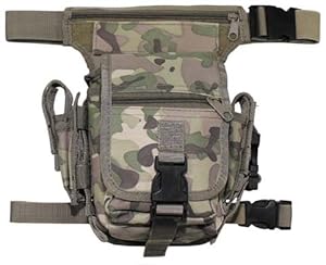 MFH TACTICAL COMBAT WAIST BAG WITH LEG ATTACHMENT OPERATION CAMO MULTICAM