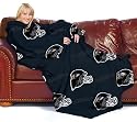 Baltimore Ravens Adult Comfy Throw Blanket with Sleeves
