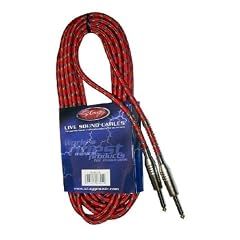 LiveSound 6m Instrumentenkabel Vintage Tweed Red