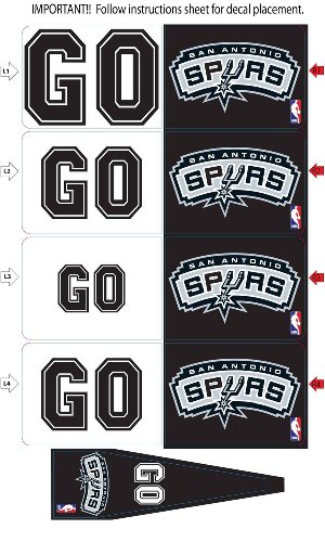 San Antonio Spurs Animated 3-D Auto Spin-Flags