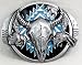 Buffalo Skull Head Turquoise Enamel Buckle