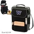 Washington Huskies Duet Insulated Wine and Cheese Tote - Black w/Embroidery