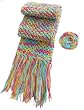 Handmade Cotton Scarf - My Favorite Bright Colors (Girls/Teens 100% Knitted By Hand) Handmade Cotton Scarf - My Favorite Bright Colors (Girls/Teens 100% Knitted By Hand)