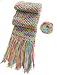 Handmade Cotton Scarf - My Favorite Bright Colors (Girls/Teens 100% Knitted B...