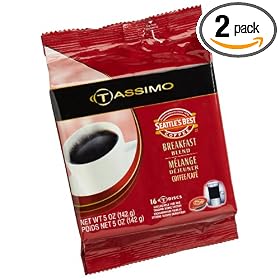 Seattle's Best Coffee Breakfast Blend, 16-Count T-Discs for Tassimo Coffeemakers (Pack of 2) [Amazon Frustration-Free Packaging]