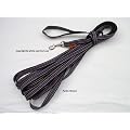 F�hrtenleine Schleppleine Suchleine 20m 20mm mit Handschlaufe 3farbig Boston schwarz-grau-lila