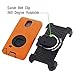 BENTOBEN Holster Case for Galaxy Note 4, Rotating Kickstand Belt Swivel Clip Hybrid Shockproof Rugged Silicone Case for Samsung Galaxy Note 4, Orange