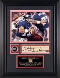 Kurt Warner New York Giants Framed 8x10 Photograph with Autographed Jersey Swatch