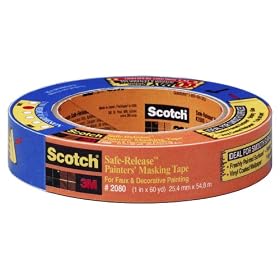 Click here to buy 3M 2080 1-Inch by 60-Yard Scotch Delicate Surfaces Blue Masking Tape by 3M.