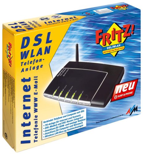City Travel Guides Discounted  PC Hardware : AVM FRITZ!Box Fon WLAN 7050 Wireless LAN DSL Modem Router 54 MBit/Sek