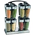 Trudeau 5050411 Support � Epices Carrousel 16 Bouteilles Chrome Argent / Noir