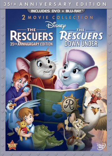 Cover art for  The Rescuers: 35th Anniversary Edition (The Rescuers / The Rescuers Down Under) (Thee-Disc Blu-ray/DVD Combo in DVD Packaging)