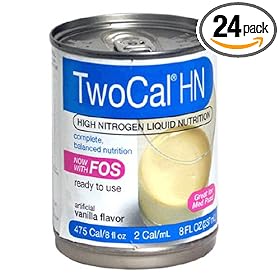 Twocal HN Calorie and Protein Dense Nutrition, Ready to Use, Vanilla, 8-Ounce Cans
