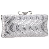 Magid Sequin Stripe Pillow Clutch