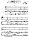 cover of Beethoven Concerto No. 2, Op. 19 for Piano and Orchestra (2 Piano reduction): Instantly download and print sheet music