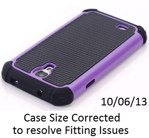CaseMore Purple Plastic + Silicon Material Protective Armor Case for Samsung Galaxy S4 S IV i9500
