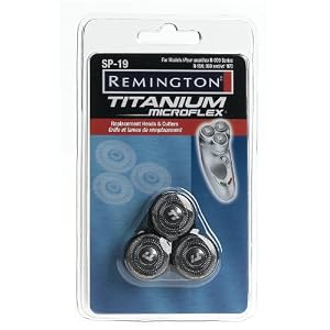 Remington SP 19 Titanium MicroFlex Replacement Heads and Cutters for Titanium Microflex Rotary Shavers, Models R-950, R-960 (Packaging May Vary)