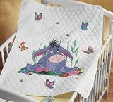 Eeyore with Butterflies Cross-Stitch Baby Quilt Kit