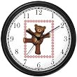 Teddy Bear in Snowflake Border - JP Wall Clock by WatchBuddy Timepieces (White Frame)