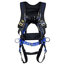Guardian Fall Protection 193131 Construction Premium Edge Harness with Quick Connect Chest Buckle, Waist Tounge Buckle and Leg Tounge Buckles, M-XLarge