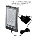 International Travel Charger Sony PRS: Mains Power Charger 110V - 240 Volt for Sony eBook Reader PRS-505 PRS-500 PRS 300 PRS-600 PRS-700 Touch Digital Book with 4 Adaptors: US, UK, Euro Australia -glossy black