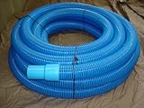 1.5" X 100' Blue Heavy Duty, Commercial Grade Pool Vacuum Hose with Swivel Cuff by Pool Maxx