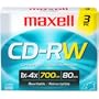 Maxell 630030 CD-RW 700MB 3 Pack Discs