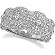 14Kt White Gold Designer Style Diamond Anniversary Band