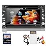 Ouku 2014 Newest Model 6.2-Inch Double-2 DIN In Dash Touch screen LCD Monitor with DVD/CD/MP3/MP4/USB/SD/AMFM/RDS/Bluetooth and GPS Navigation SAT NAV Head Deck Tape Recorder Subwoofer HD