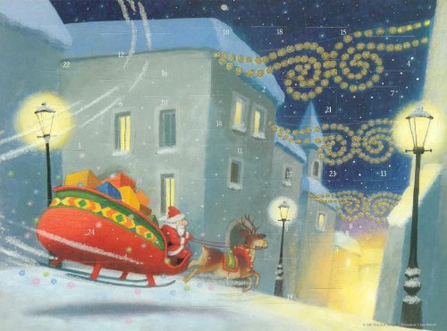 Santas on His Way  Calendar