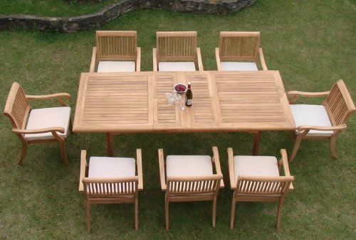 Grade-A Teak Wood Luxurious Dining Set Collections (ABb): 9 Pc -94