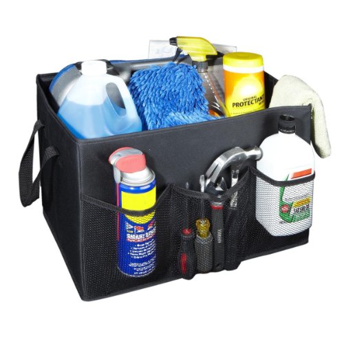 Home it Vehicle Trunk Storage Organizer with Velcro Lining Folding