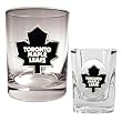 Toronto Maple Leafs NHL Rocks Glass & Square Shot Glass Set - Primary Logo by Great American Products