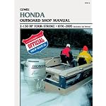 Clymer Honda Outboard Shop Manual: 2-130 HP four-stroke - 1976 - 2005 (Includes Jet Drives) (Clymer Marine Repair) book cover