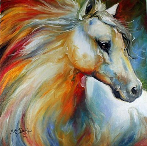 100% Hand Painted Canvas Oil Painting, Horse Angel No. 1 Oil Painting Reproduction