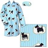 IMAGE OF The Cat's Pajamas Dog Print Women's Cotton Flannel Nightshirt extra-small