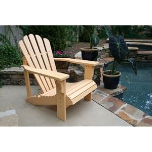 TANGERINE ORANGE PAINTED CEDAR ADIRONDACK CHAIR by