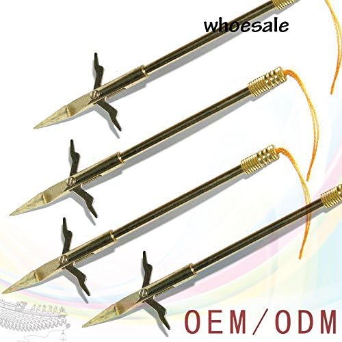 Safrone Gold Fishing Broadheads 100 Grain Slingshot 6.3'' Hunting Fish Shooting (3pcs/6pcs/12pcs) (12pcs)