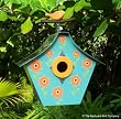 Rosso's International - Retro Flower Birdhouse