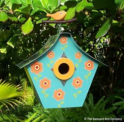 Rosso's International - Retro Flower Birdhouse
